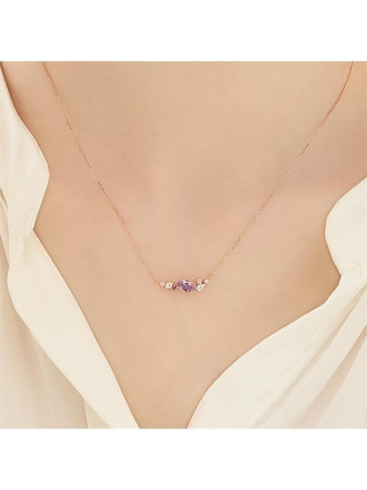 誕生石ジュエリー 天使の涙 アメジスト ネックレス